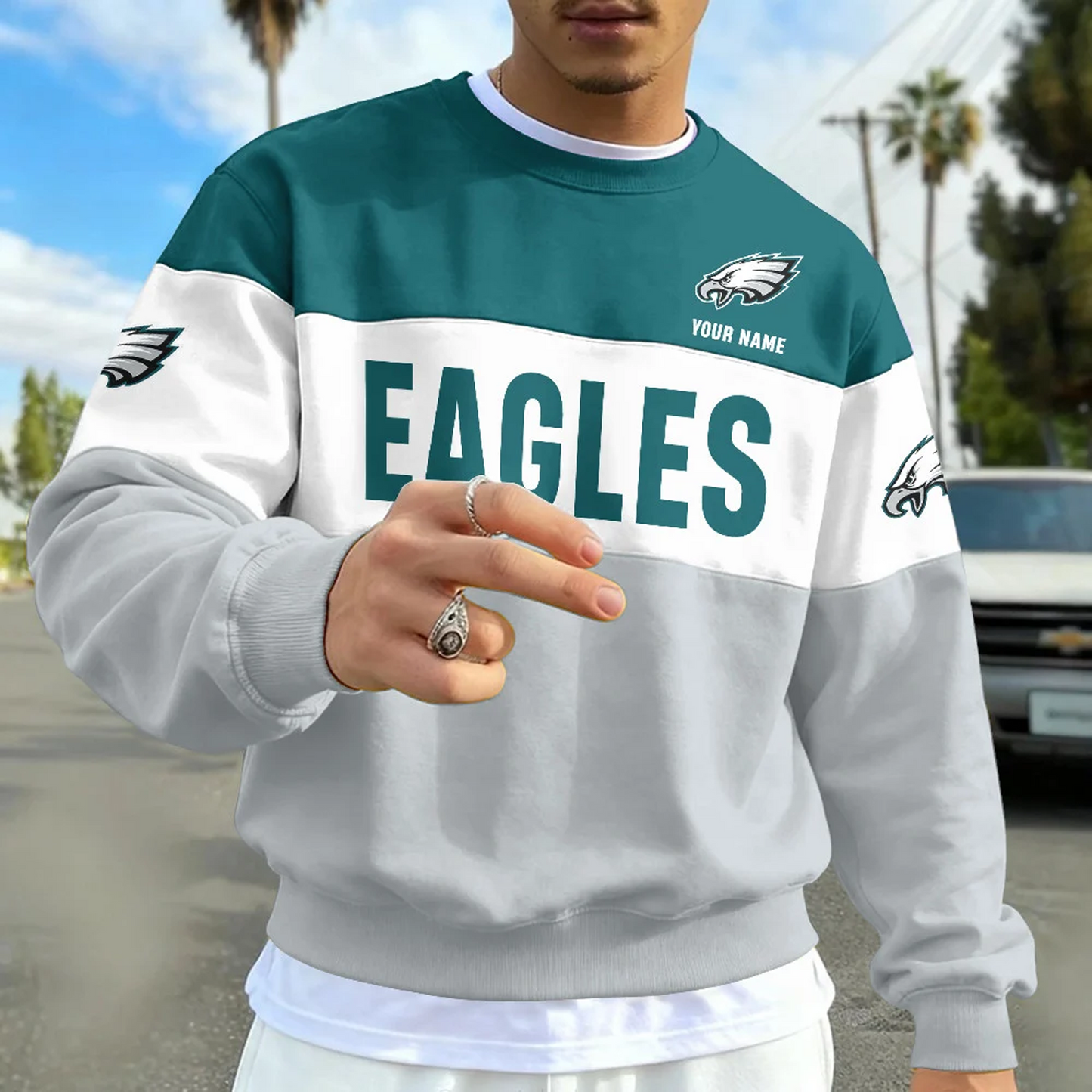 PHI X NFL Special NFL Long Sleeve Sweatshirt Custom Name Gift NAK NHT