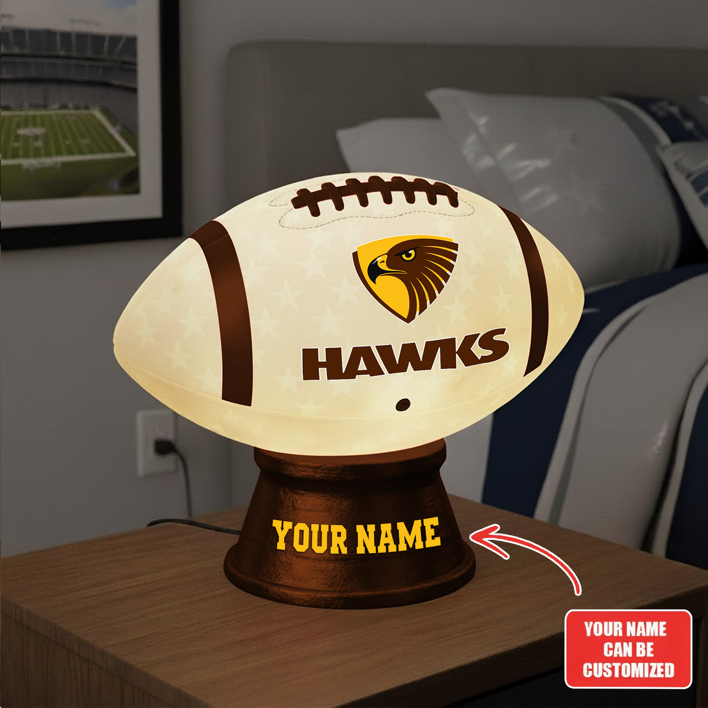 Premium AFL HH Football Night Light Custom Name V2 NMD TTV