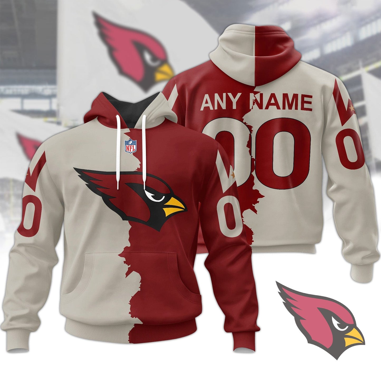 Premium NFL ARI Home Mix Away Hoodie V1 NMD NHM