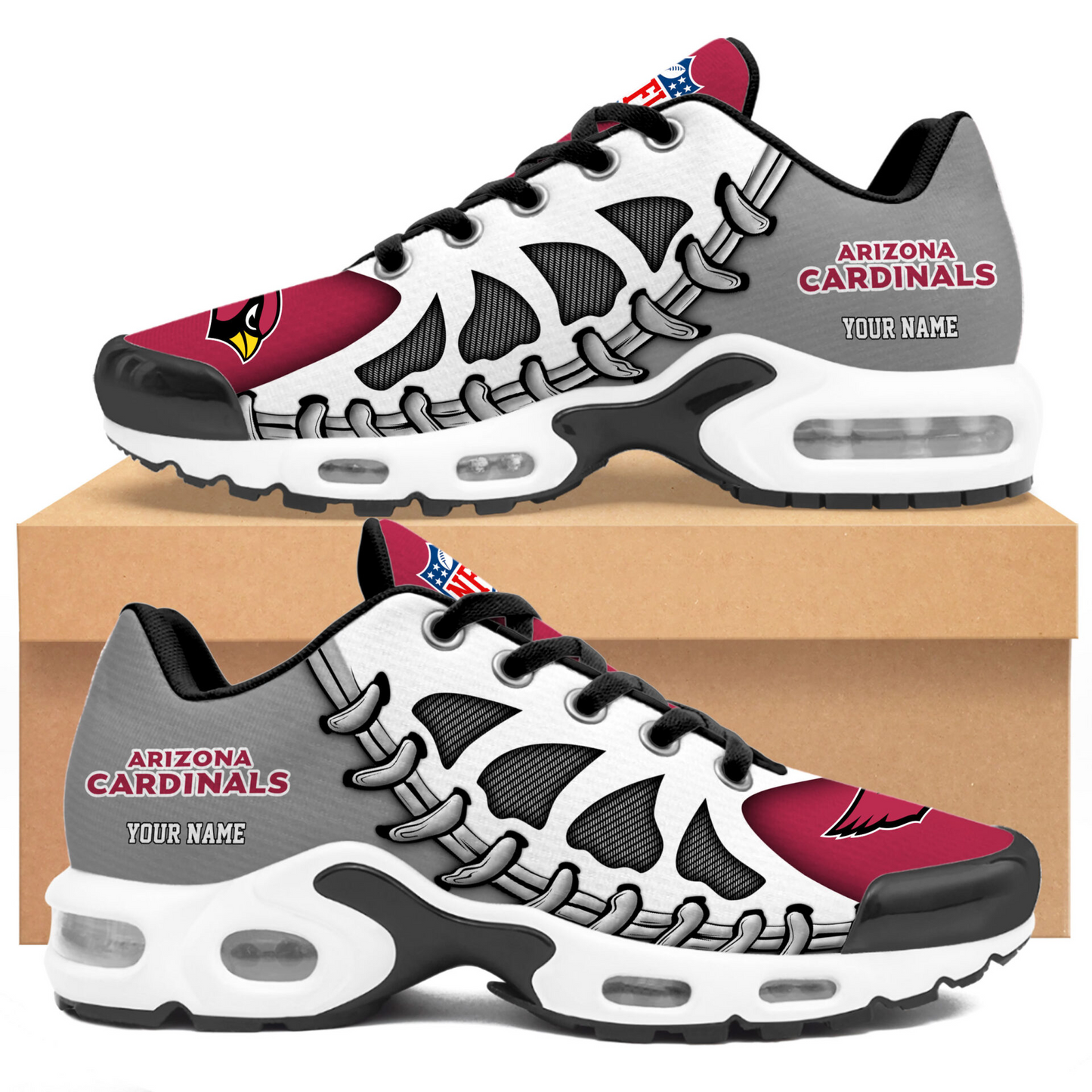 Premium NFL ARI Spine Rush Air Max Sneaker V4 NMD TTV