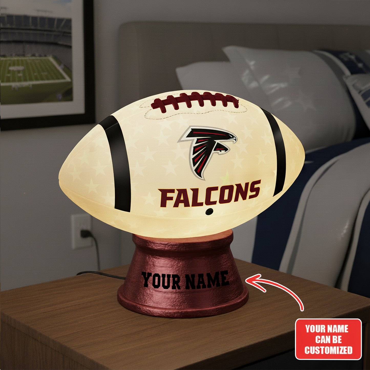 Premium NFL ATL Football Night Light Custom Name V2 NMD TTV