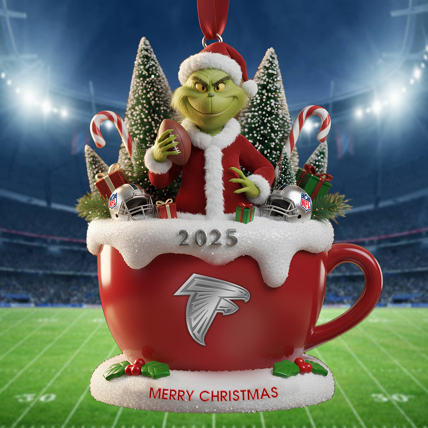 Premium NFL ATL x The Grinch Christmas Ornament V2 NMD TTV