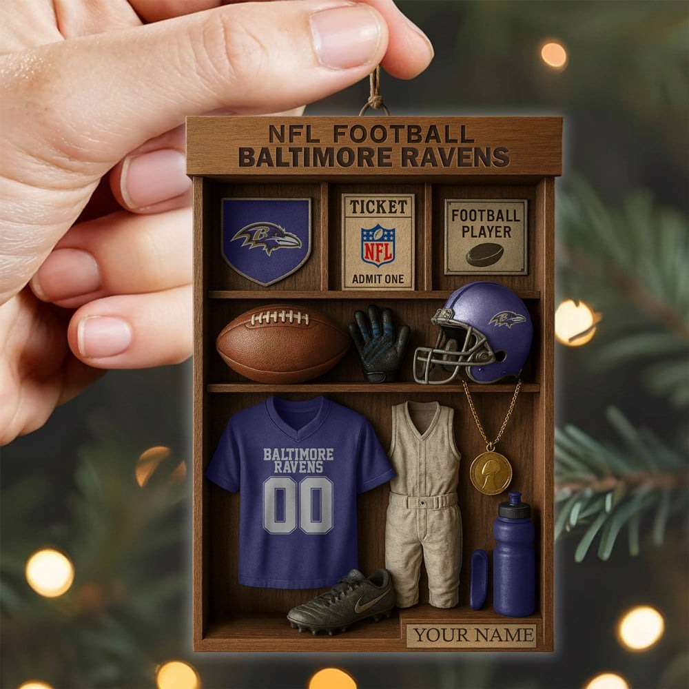 Premium NFL BAL Football Locker Hanging Ornament V1 NMD NHM