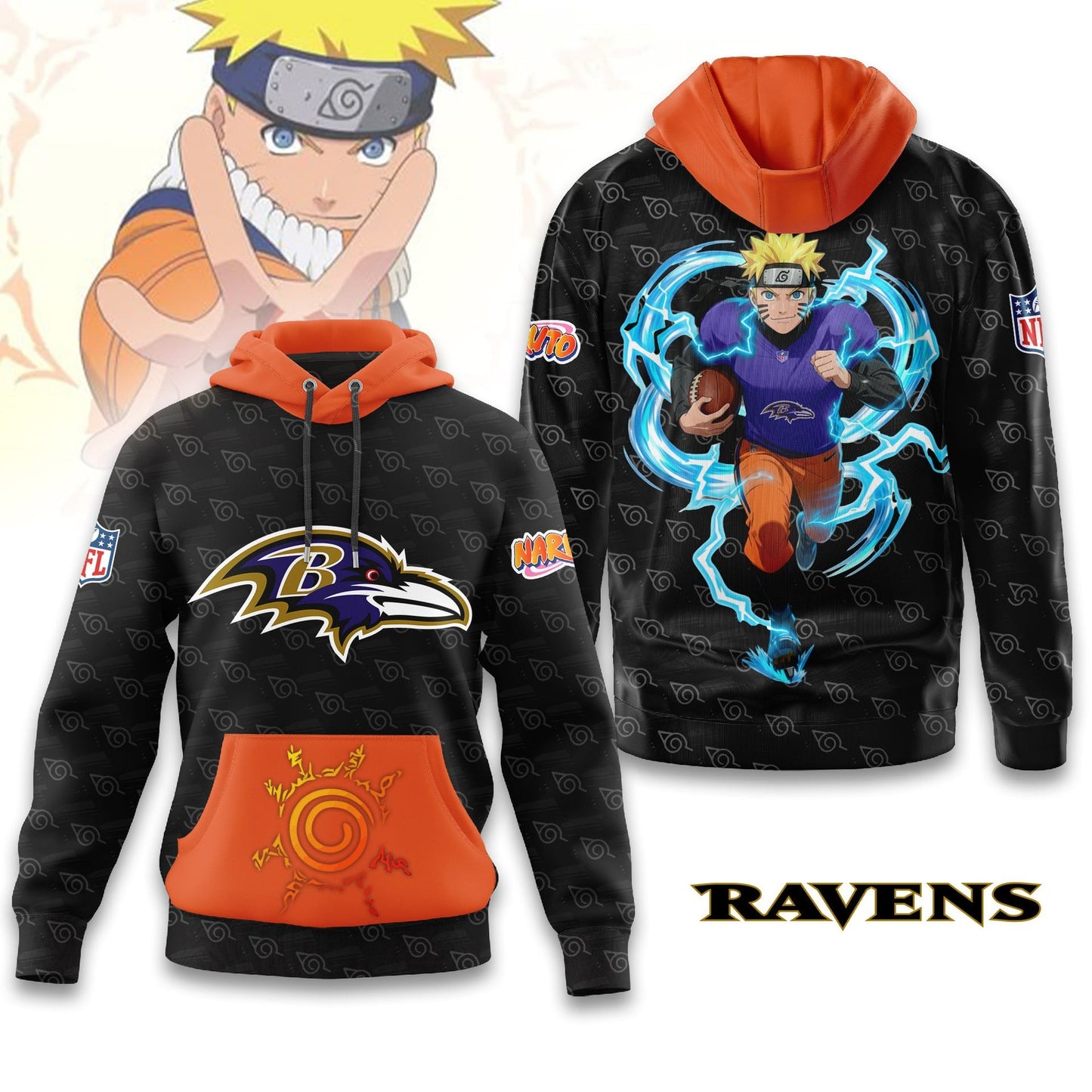 Premium NFL BAL x NAR Hoodie V1 NMD NHM