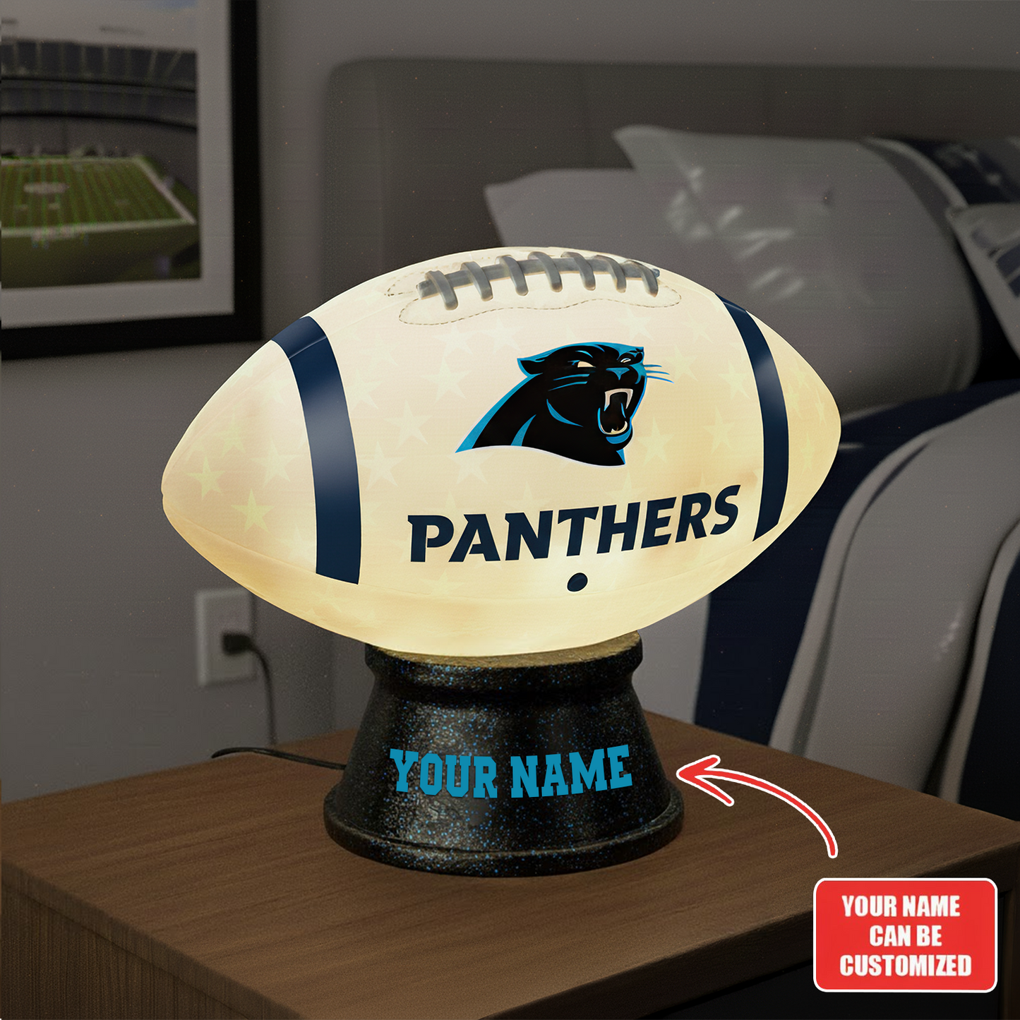 Premium NFL CAR Football Night Light Custom Name V2 NMD TTV