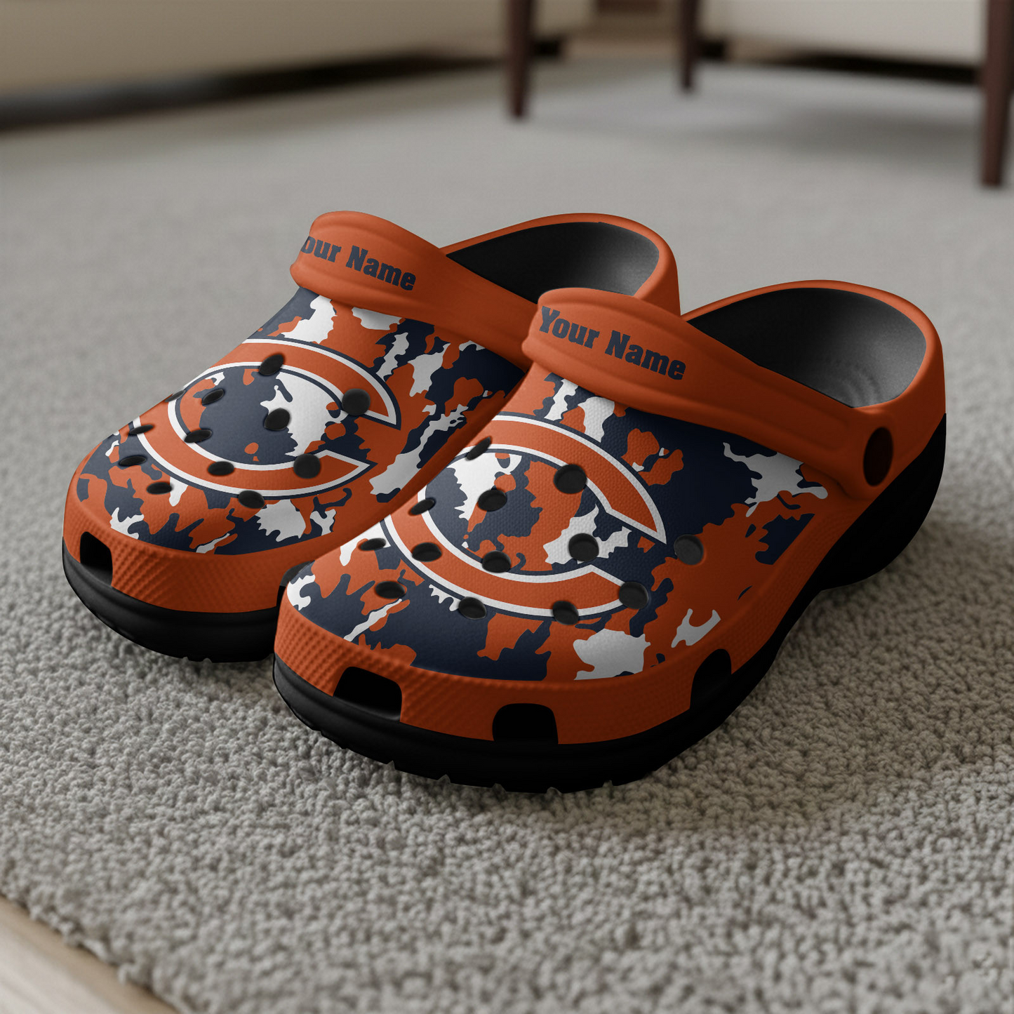 Premium NFL CHI Camo CLogs V1 NMD TTV