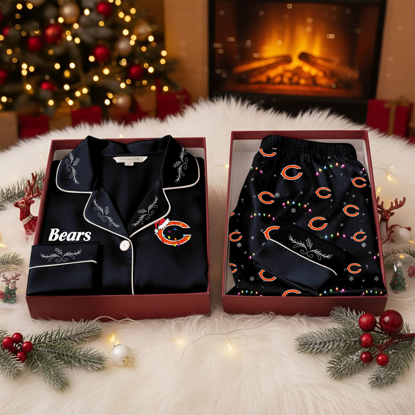 Premium NFL CHI Christmas Pajasma V2 NMD TTV