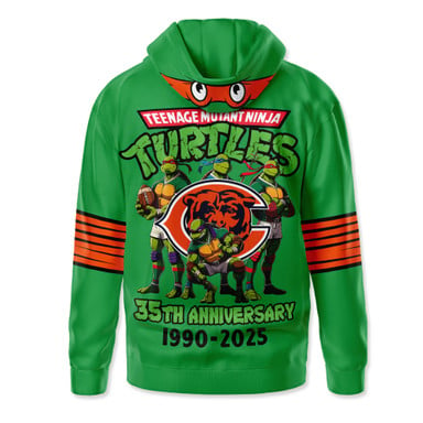 Premium NFL CHI x TMNT 35th Anniversary Hoodie V1 NMD TTV