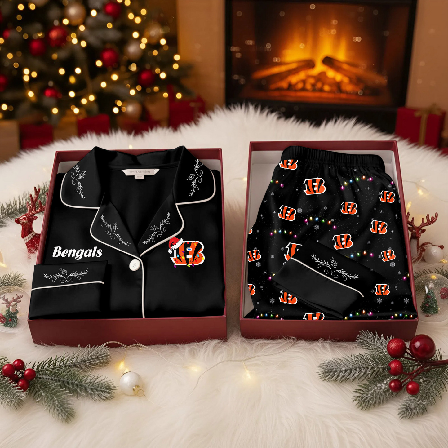 Premium NFL CIN Christmas Pajasma V2 NMD TTV