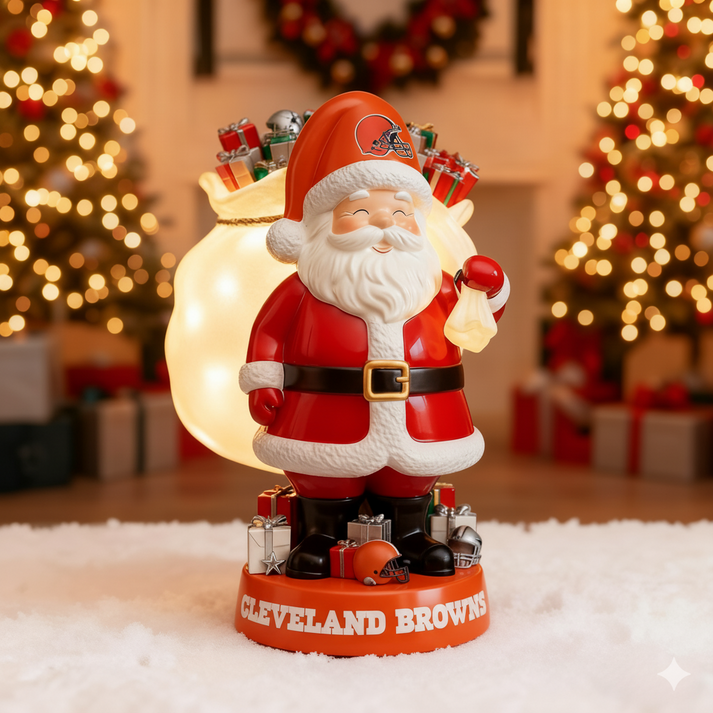 Premium NFL CLE Santa Claus Led Figure V1 NMD TTV