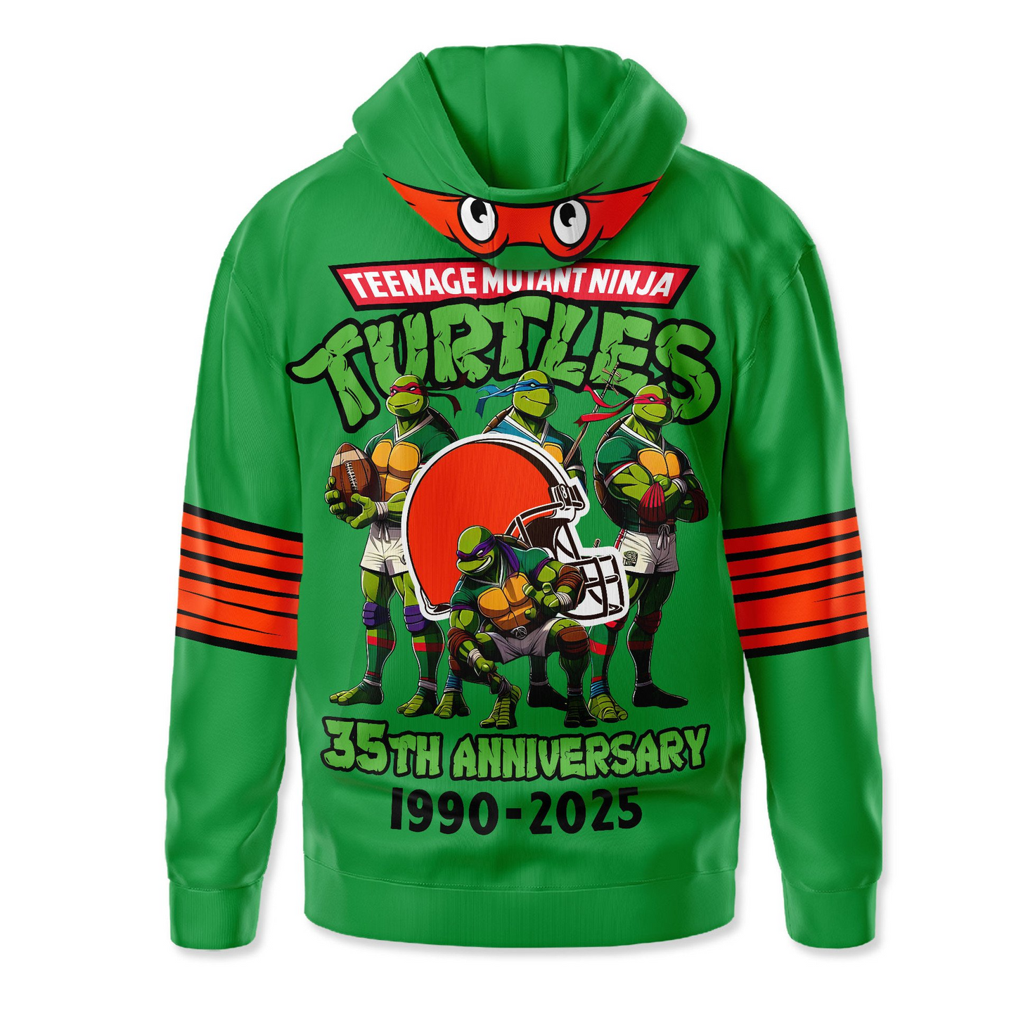 Premium NFL CLE x TMNT 35th Anniversary Hoodie V1 NMD TTV