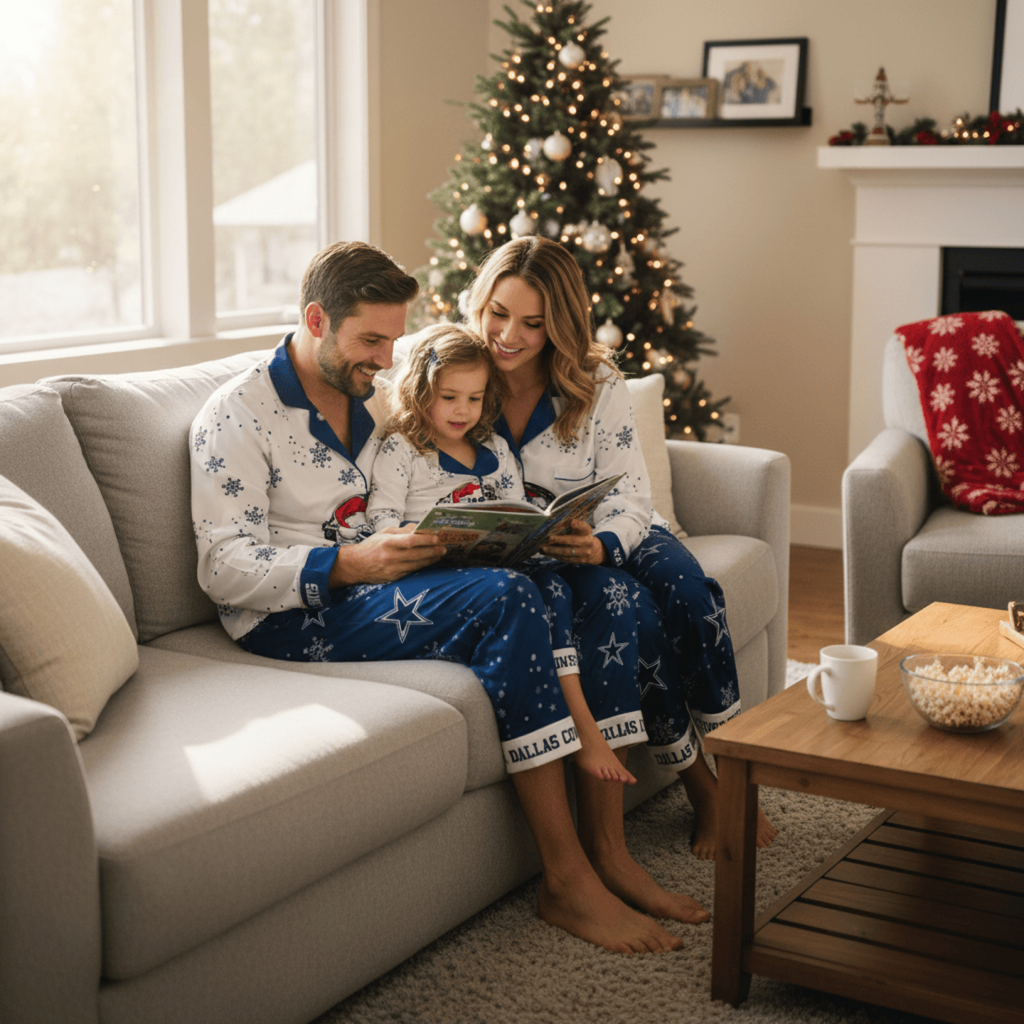Premium NFL DAL Christmas Pajamas V1 NMD TTV