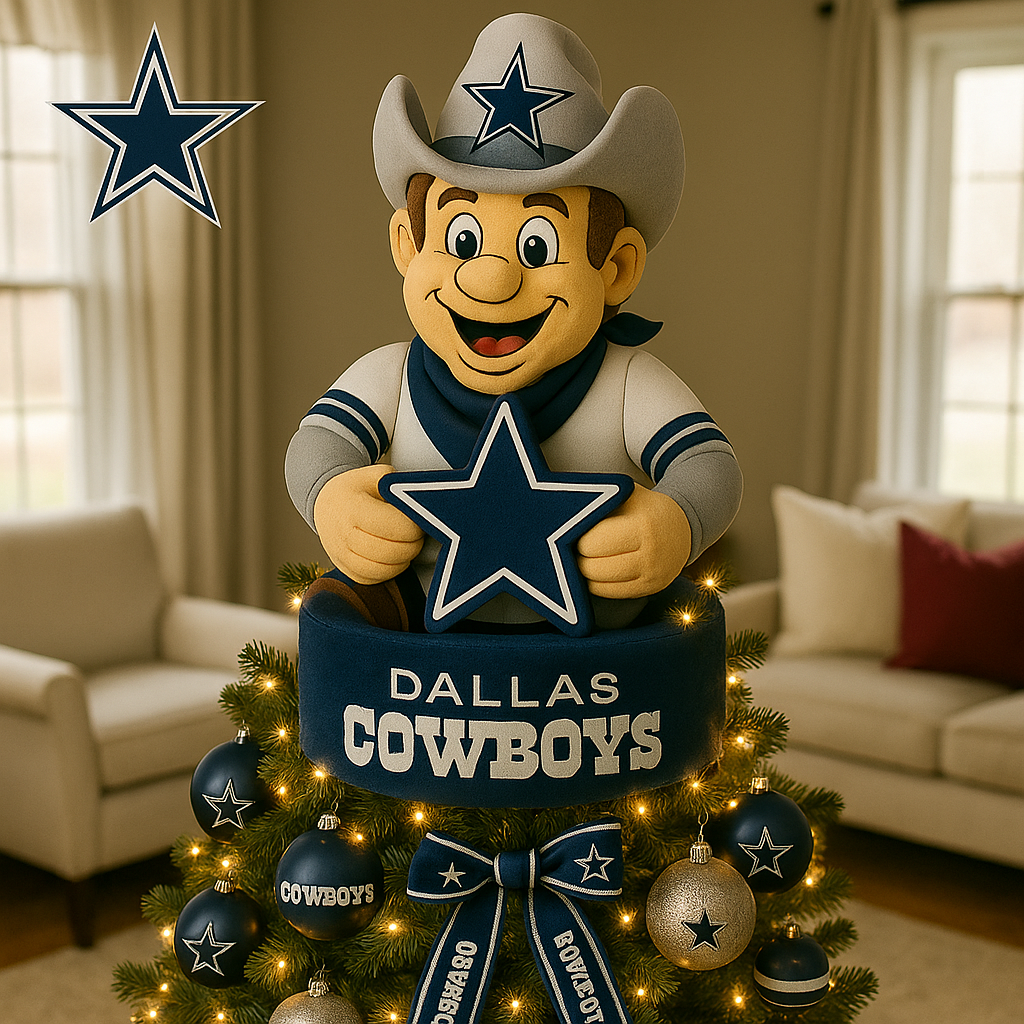 Premium NFL DAL Mascot Acrylic Christmas Tree Topper V1 NAK PTTD