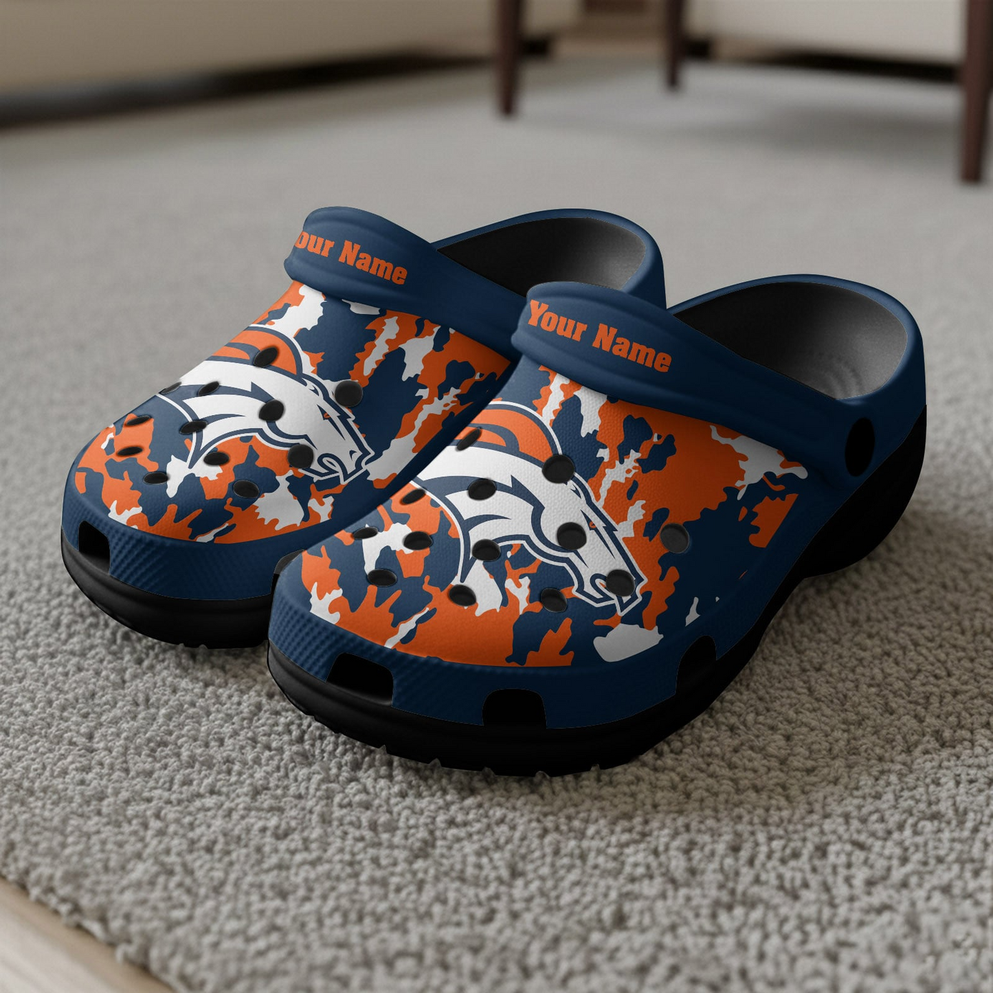 Premium NFL DEN Camo CLogs V1 NMD TTV