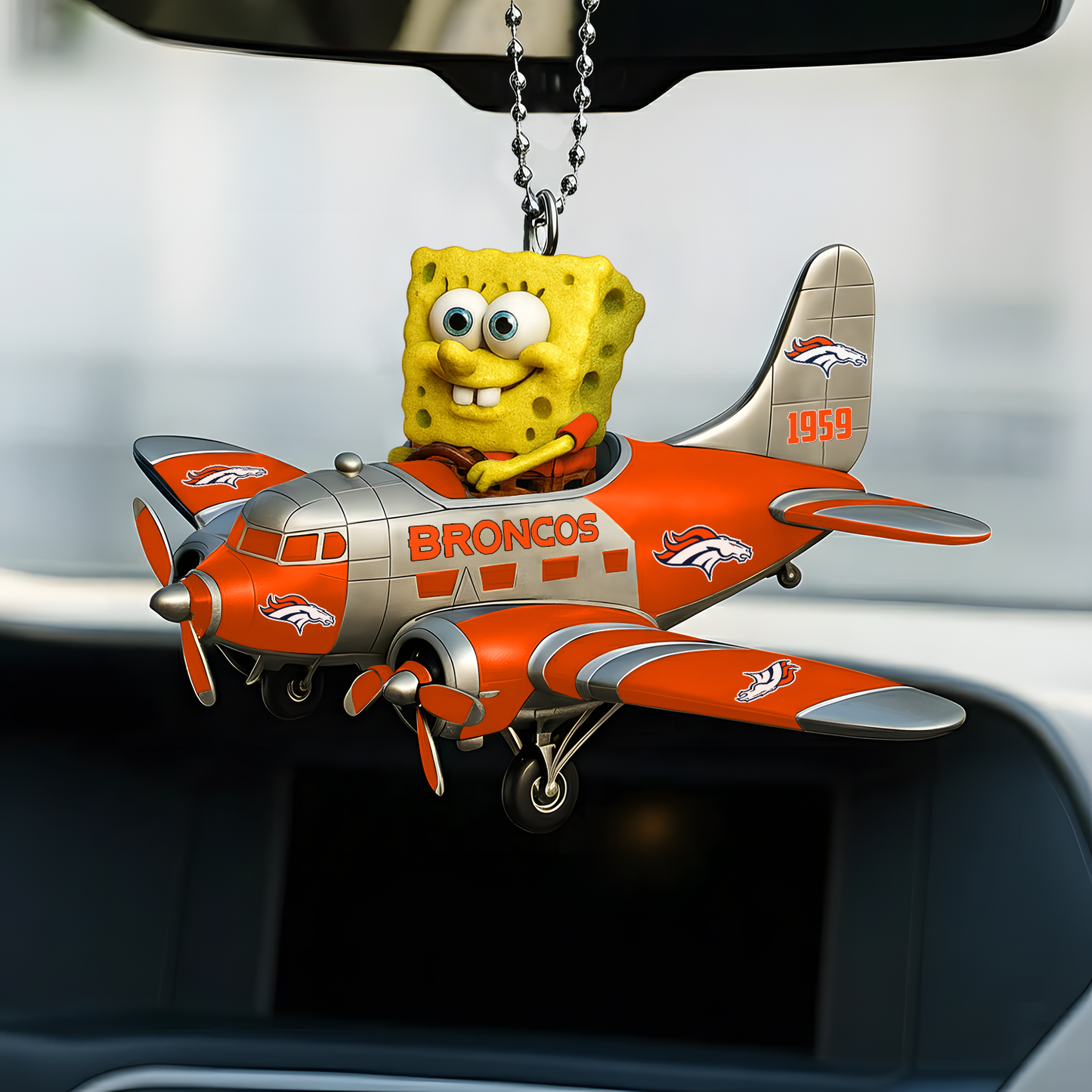 Premium NFL DEN x SPO Car Ornament V1 DATND TANTD