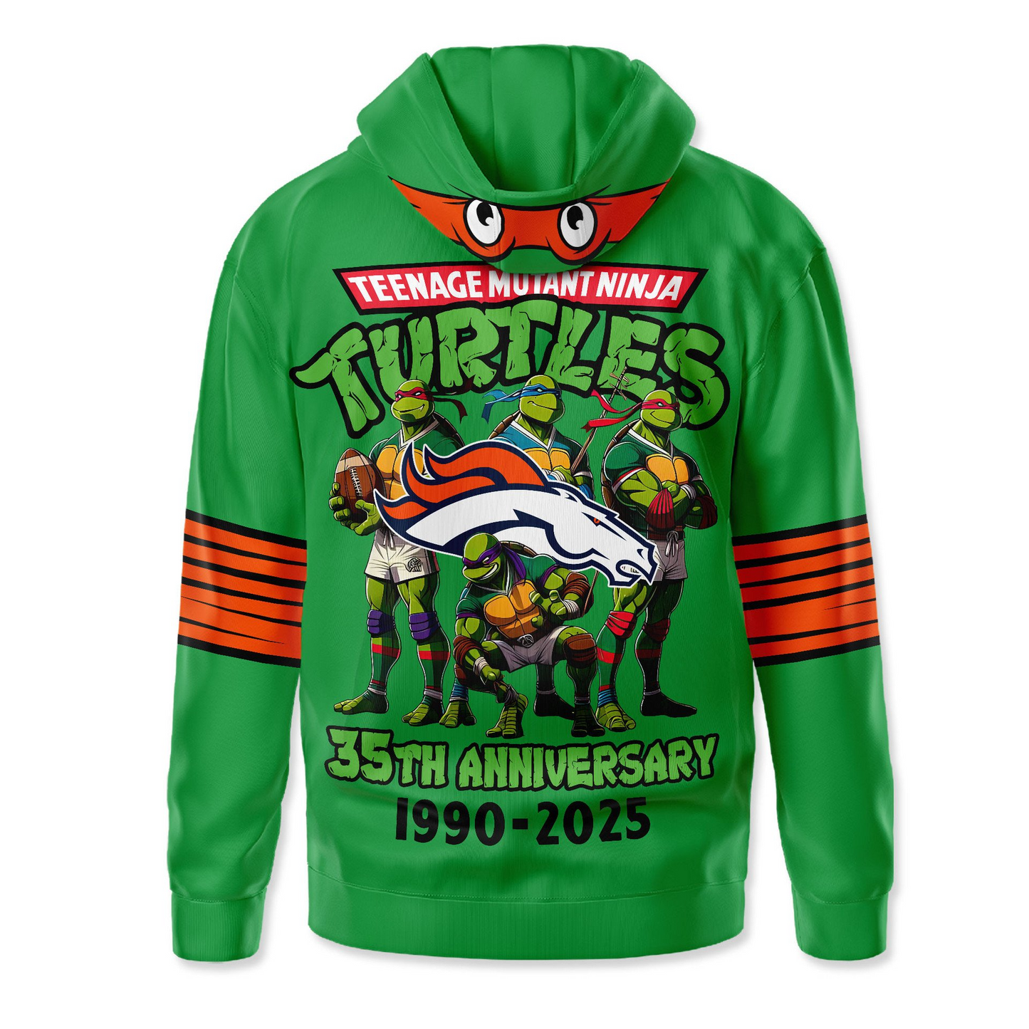 Premium NFL DEN x TMNT 35th Anniversary Hoodie V1 NMD TTV