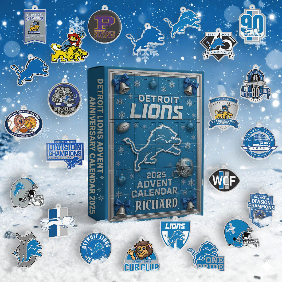 Premium NFL DET Advent Calendar 2025 V1 NMD NHM
