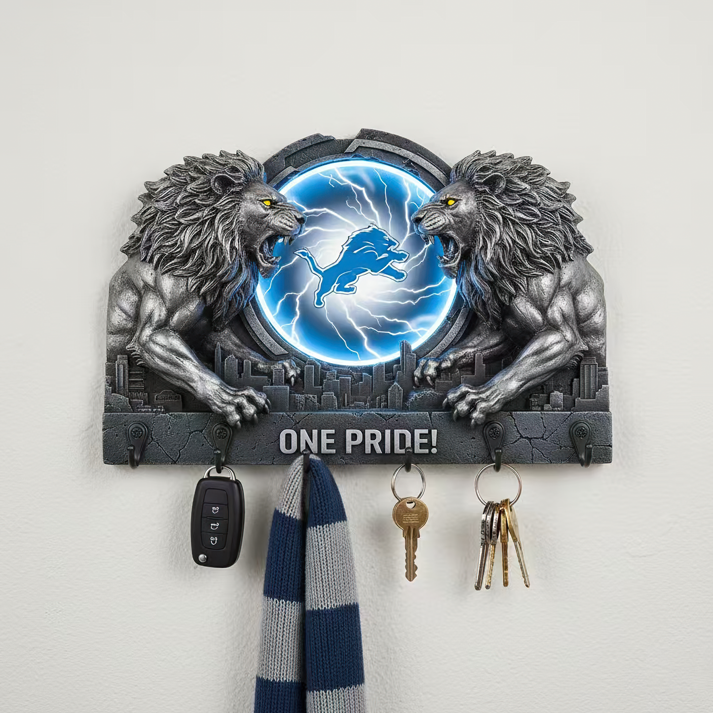Premium NFL DET Spirit Guardian Wall Key Holder V1 NMD TTV