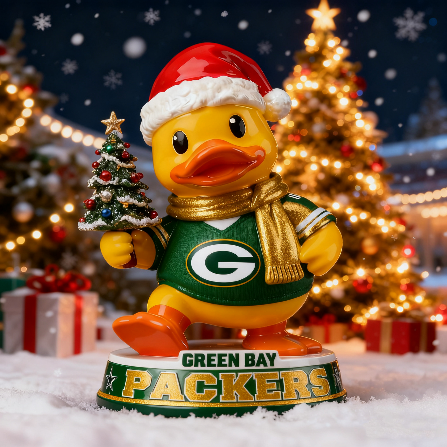 Premium NFL GB Christmas Duck Arcylic Plaque V1 NMD TTV