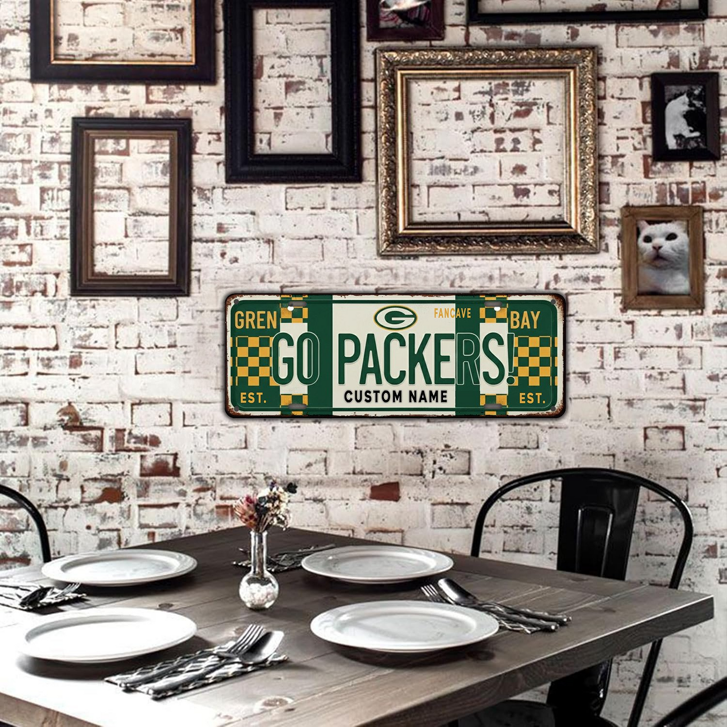 Premium NFL GB Metal Vintage Wall Sign V1 NMD25 TTV