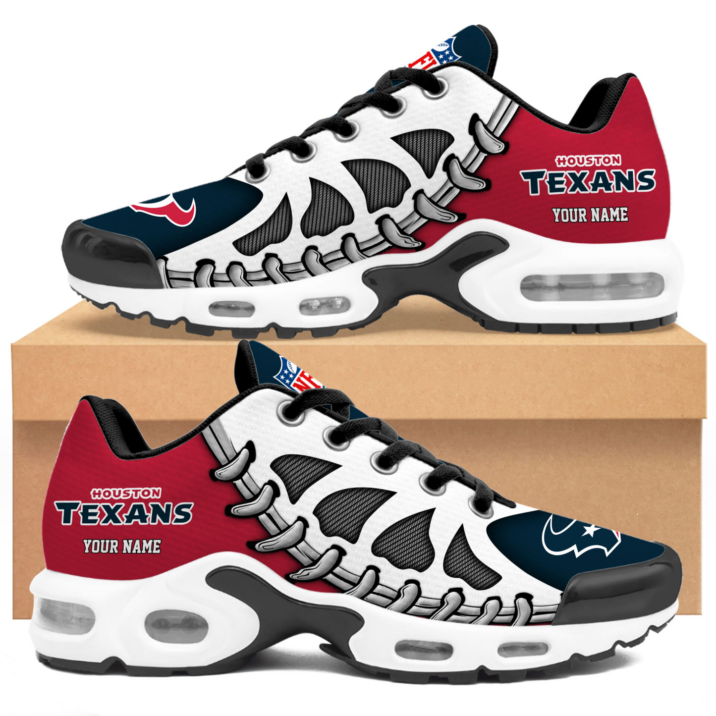 Premium NFL HOU Spine Rush Air Max Sneaker V4 NMD TTV
