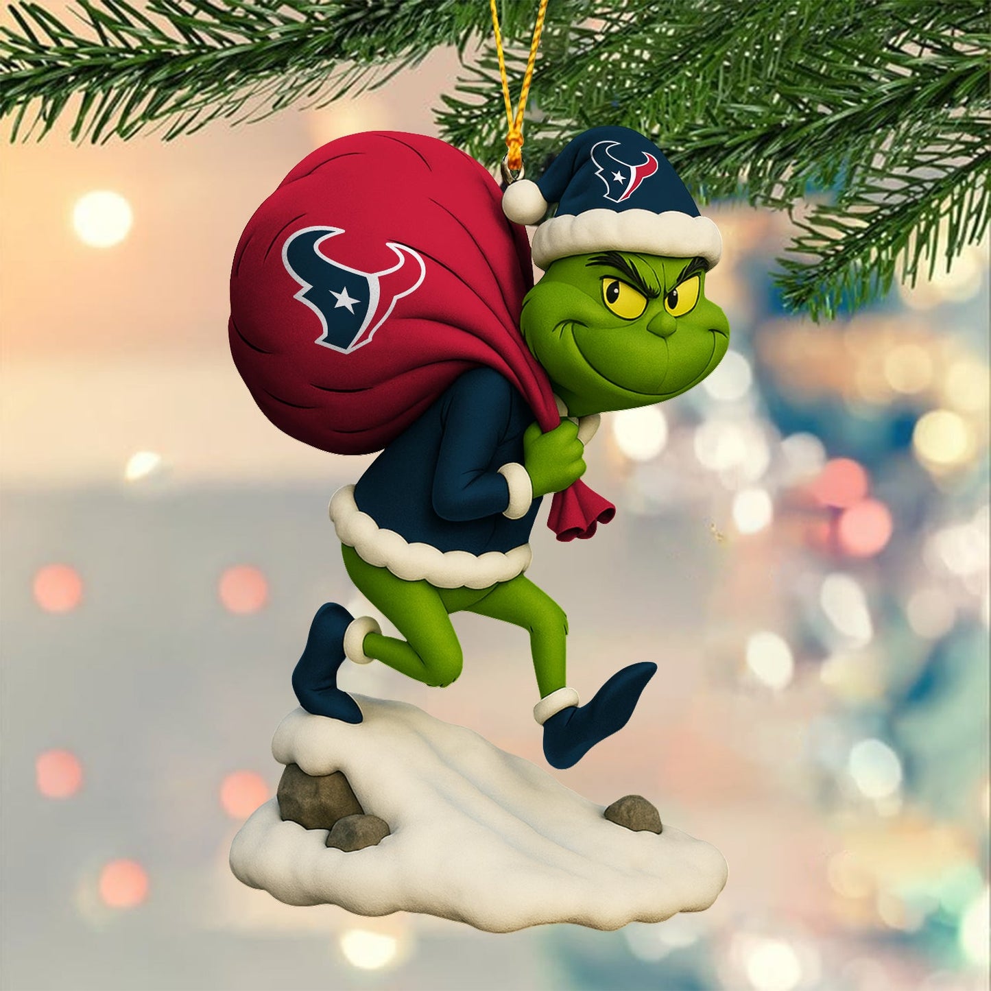Premium NFL HOU x GR Christmas Tree Ornament V2 NMD NHM
