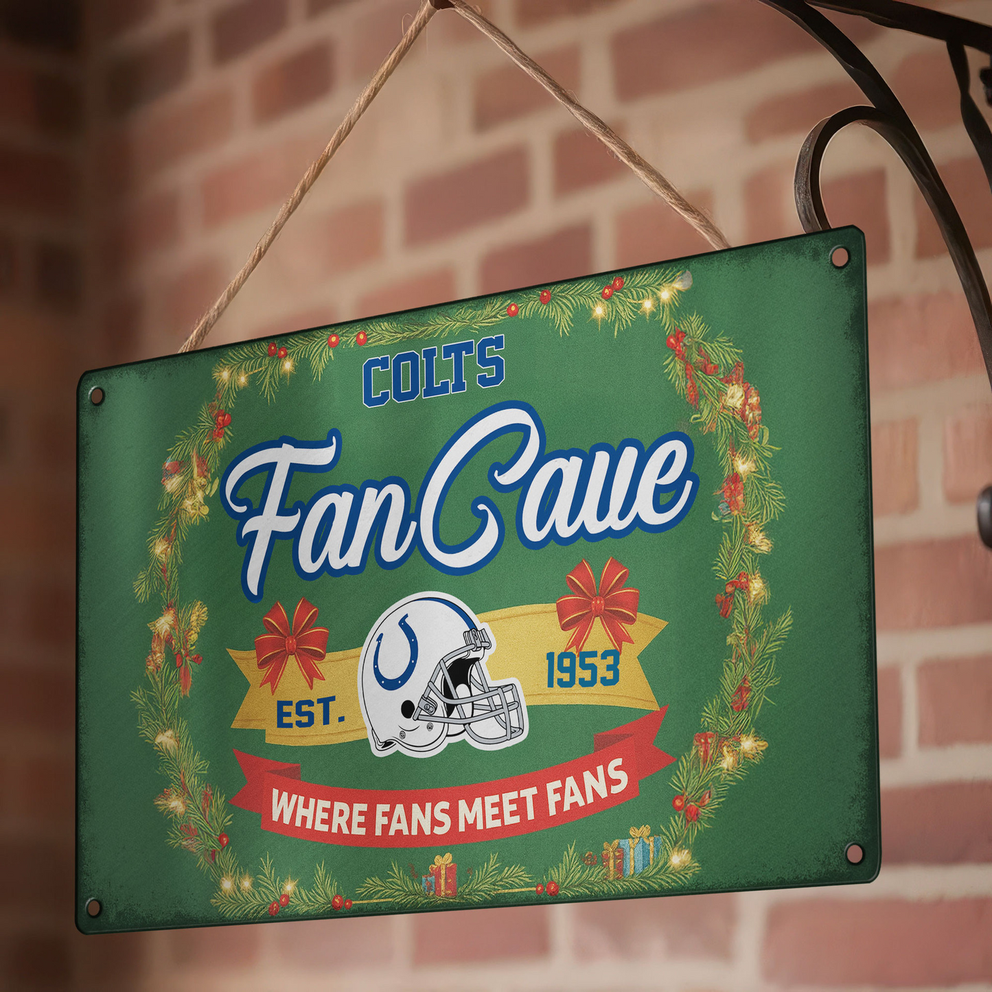 Premium NFL IND Cave Metal Sign V2 NMD TTV