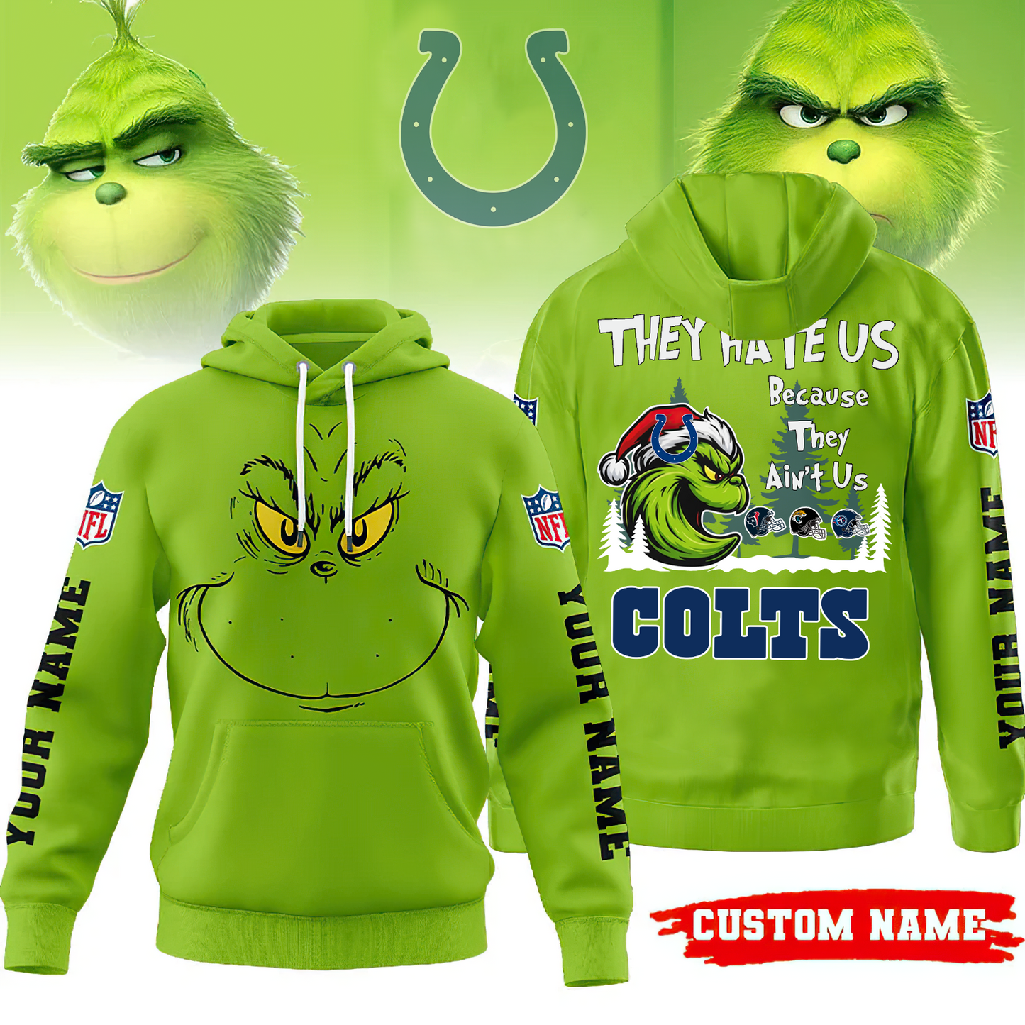 Premium NFL IND x The Grinch Hoodie V2 NMD TTV
