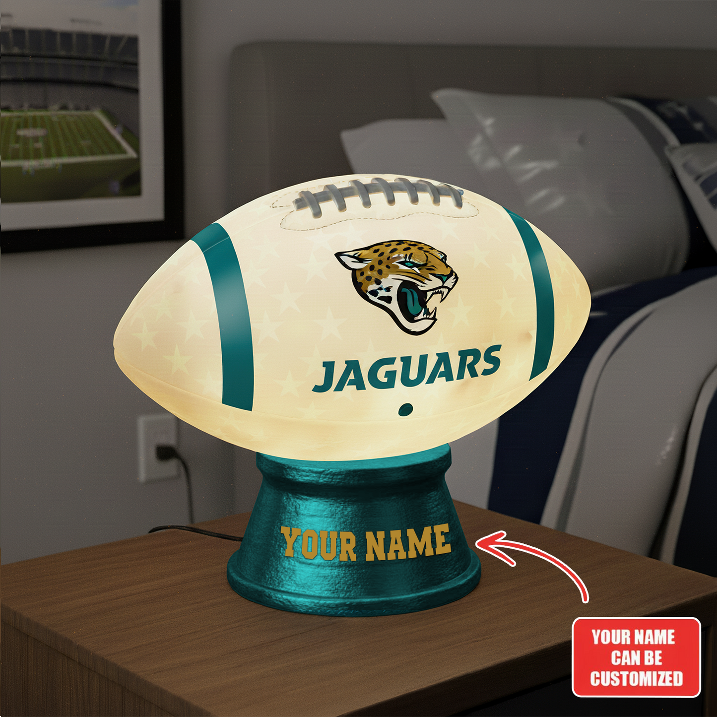Premium NFL JAC Football Night Light Custom Name V2 NMD TTV