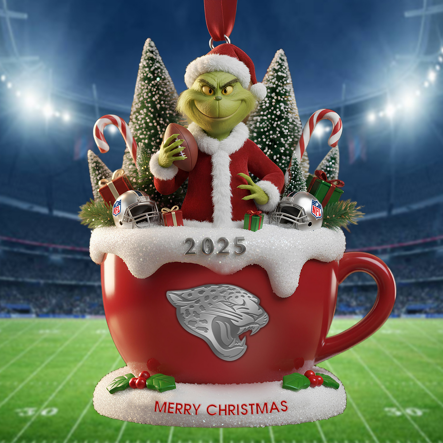 Premium NFL JAC x The Grinch Christmas Ornament V2 NMD TTV