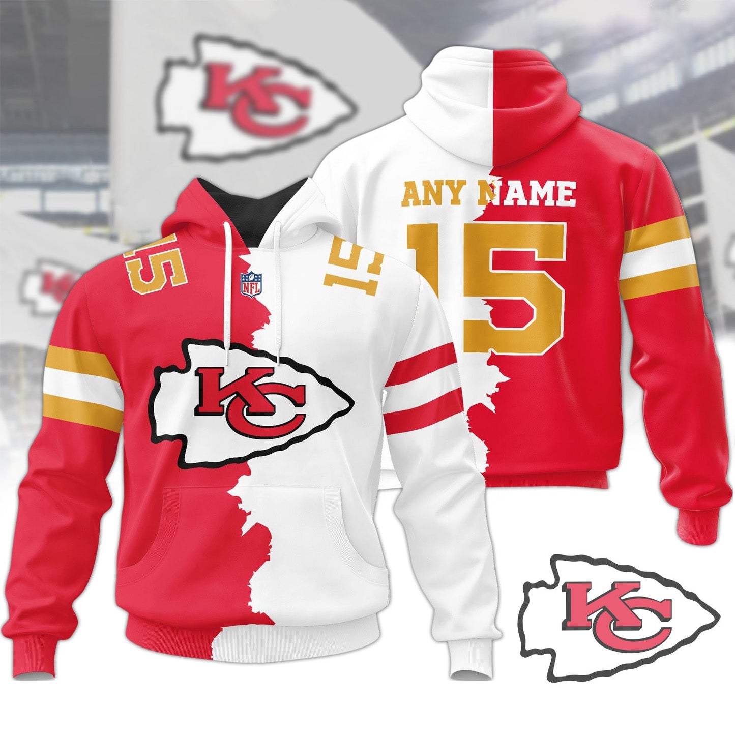 Premium NFL KC Home Mix Away Hoodie V1 NMD NHM