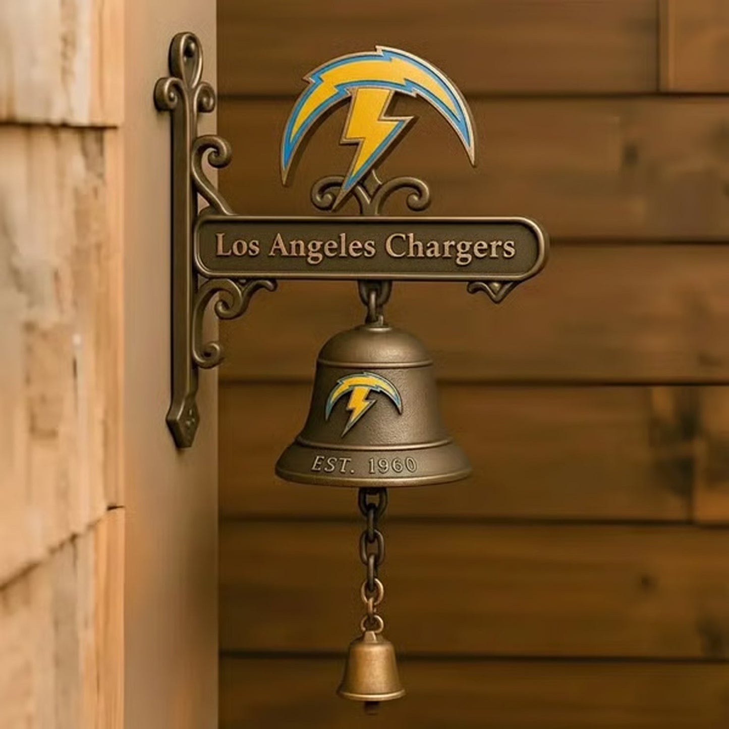 Premium NFL LAC Retro Wall-Mounted Metal Doorbell V1 NMD NHM