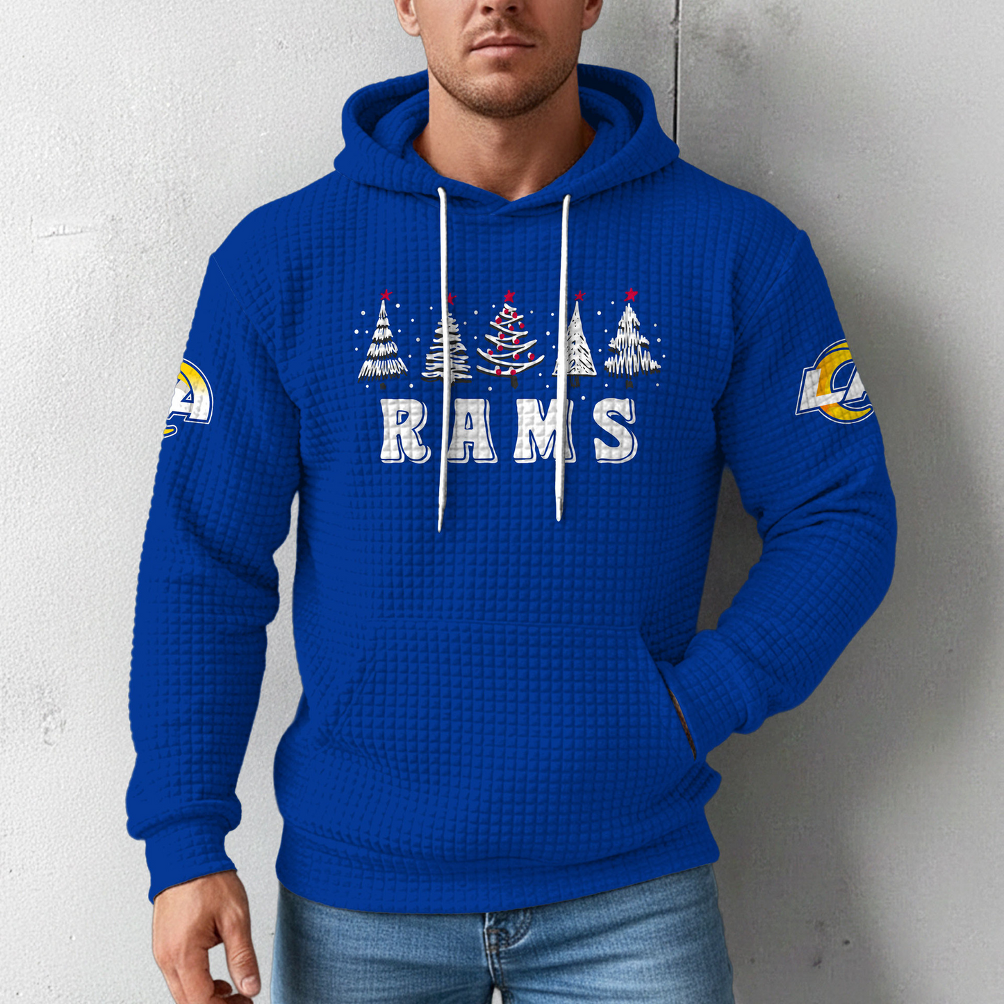 Premium NFL LAR Christmas Waffele Hoodie V1 NMD 261125 TTV