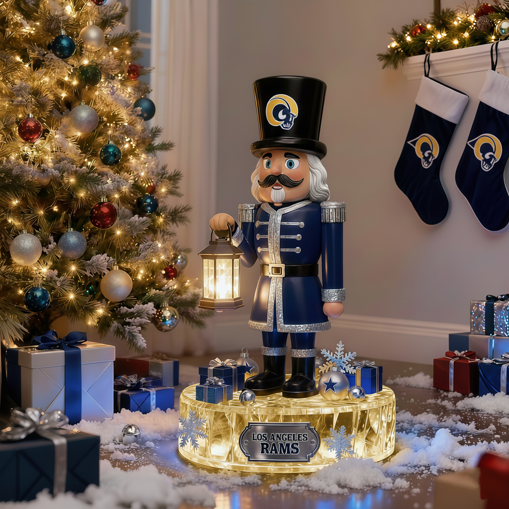 Premium NFL LAR LED Nutcracker Holiday Decor V1 NMD 261125 TTV