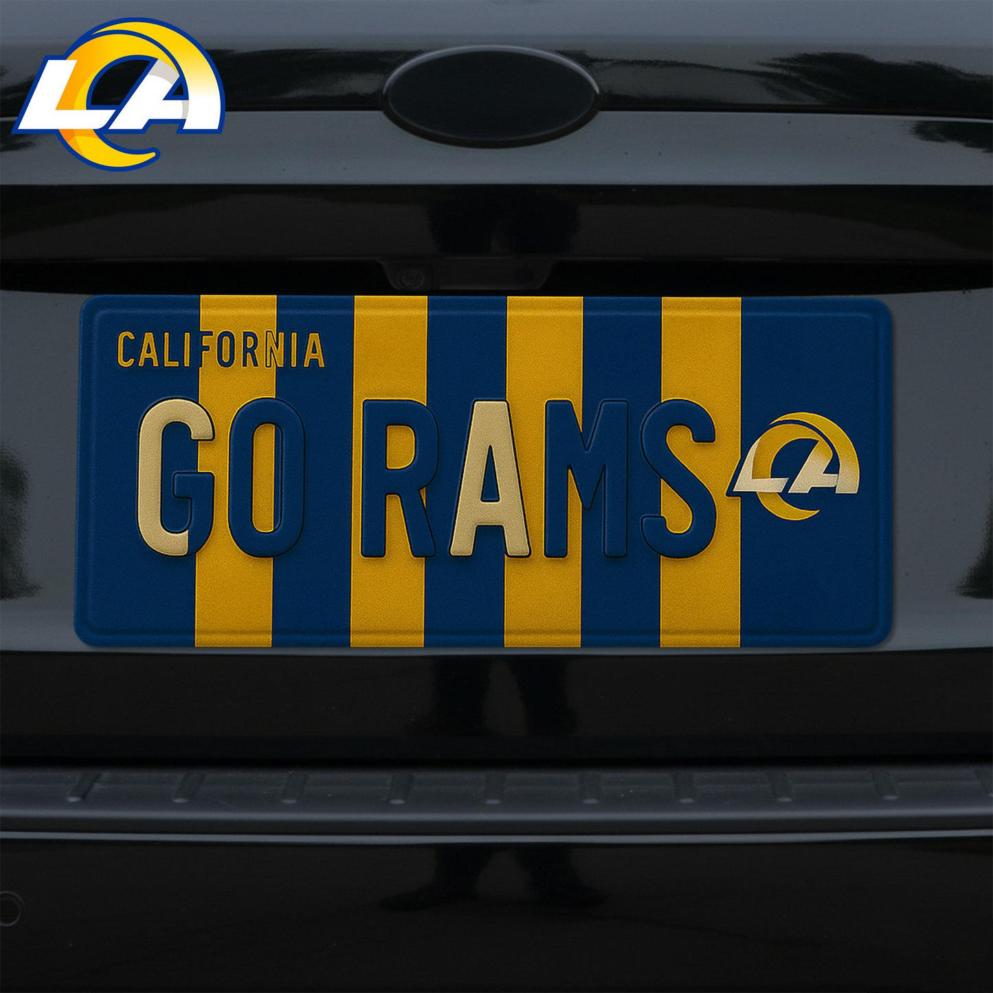 Premium NFL LAR License Plate Frame HI V1 NMD TTV