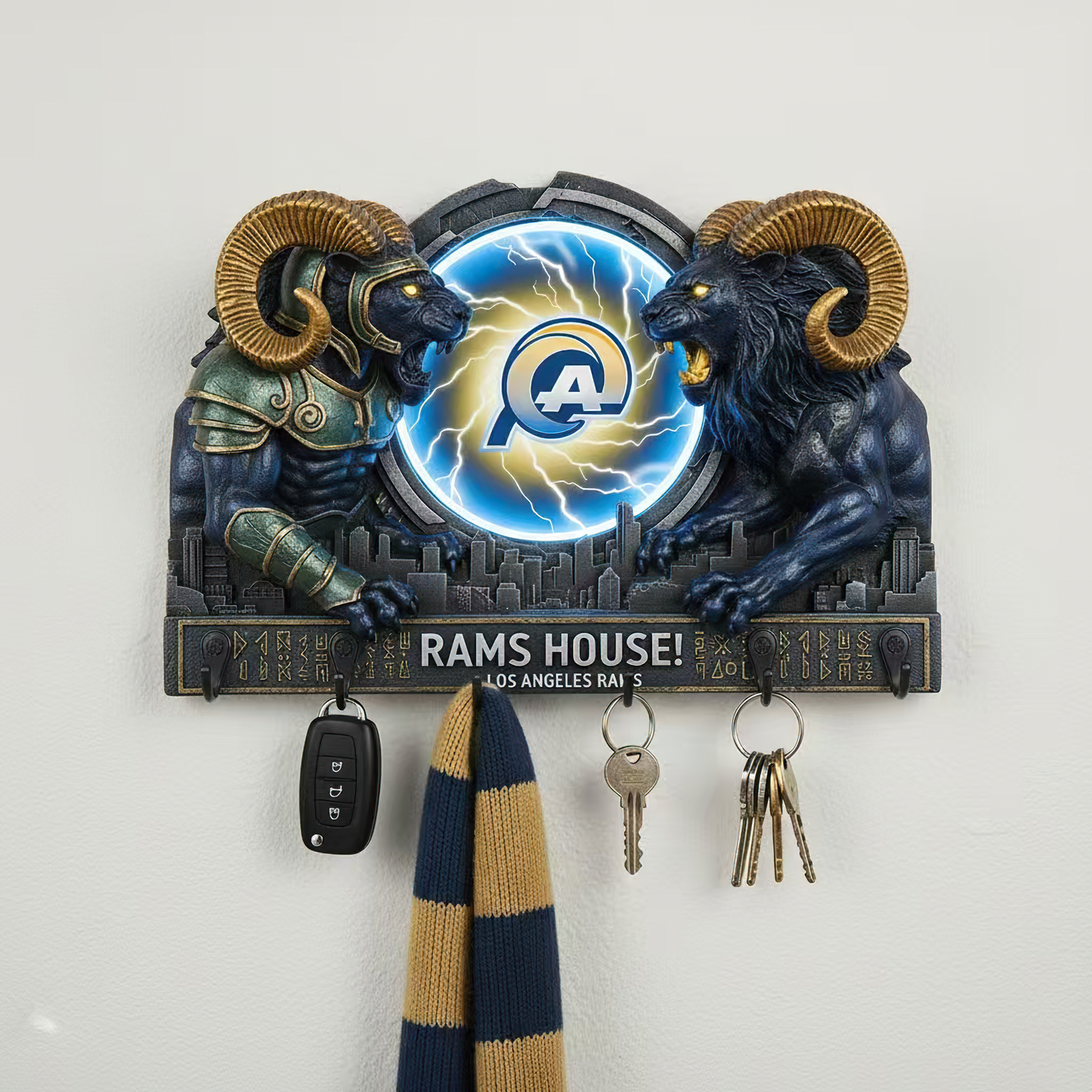 Premium NFL LAR Spirit Guardian Wall Key Holder V1 NMD TTV