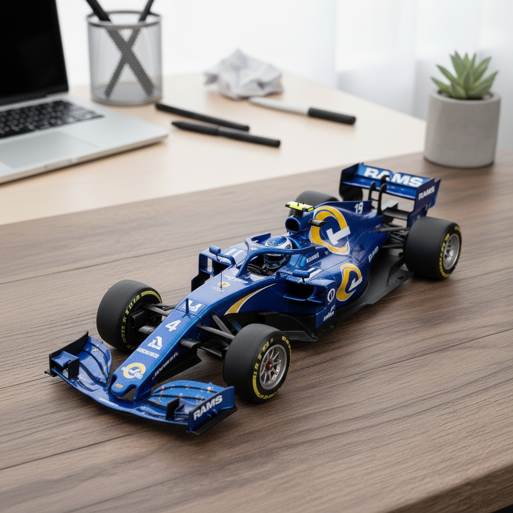 Premium NFL LAR x F1 Racing Car Collectible Model V1 NMD TTV