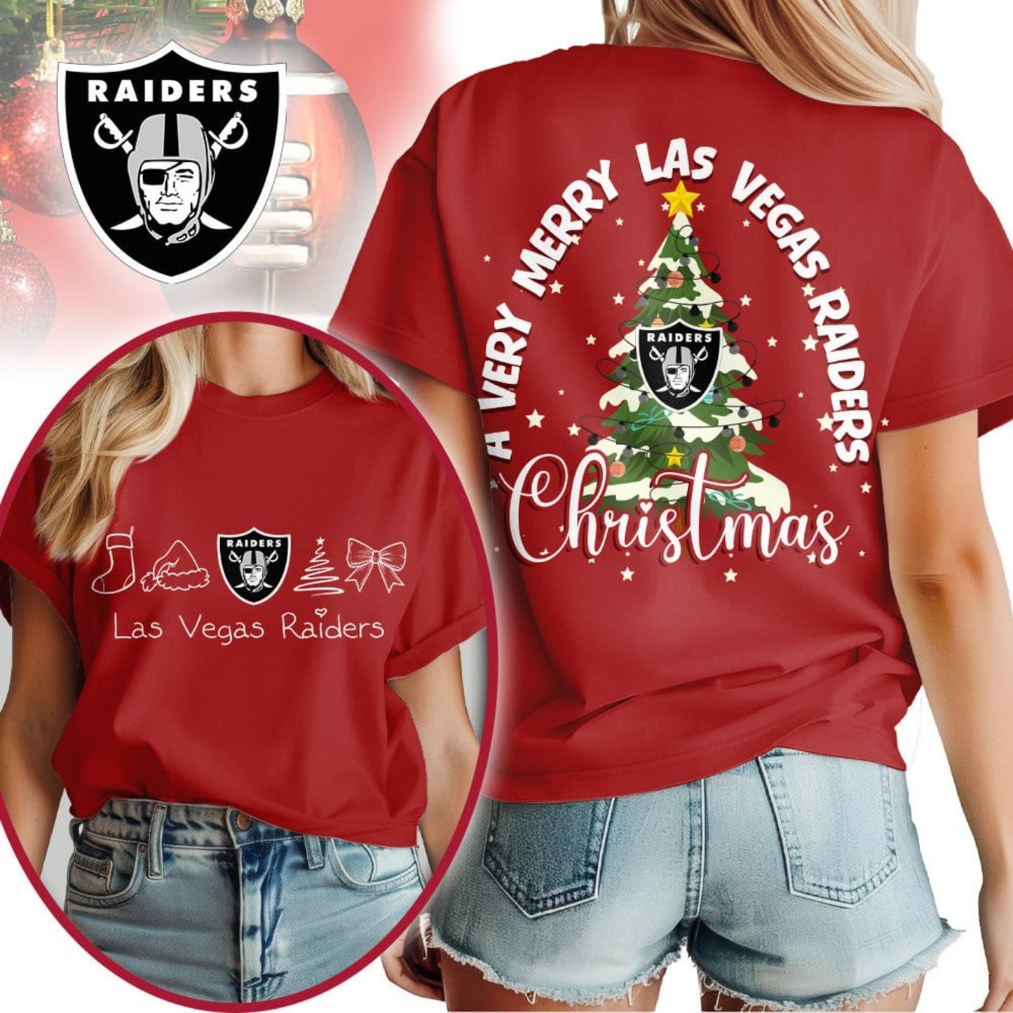 Premium NFL LV Merry Christmas T-shirt V1 NMD NHM