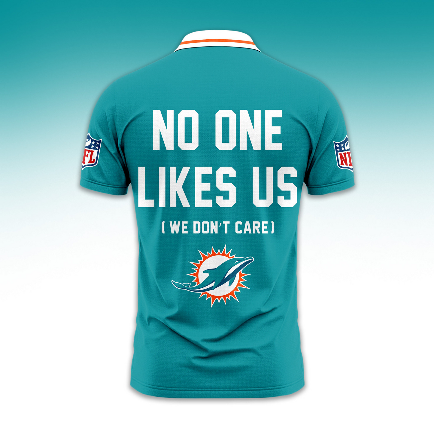 Premium NFL MIA No One Likes Us Polo Shirt V1 NMD TTV