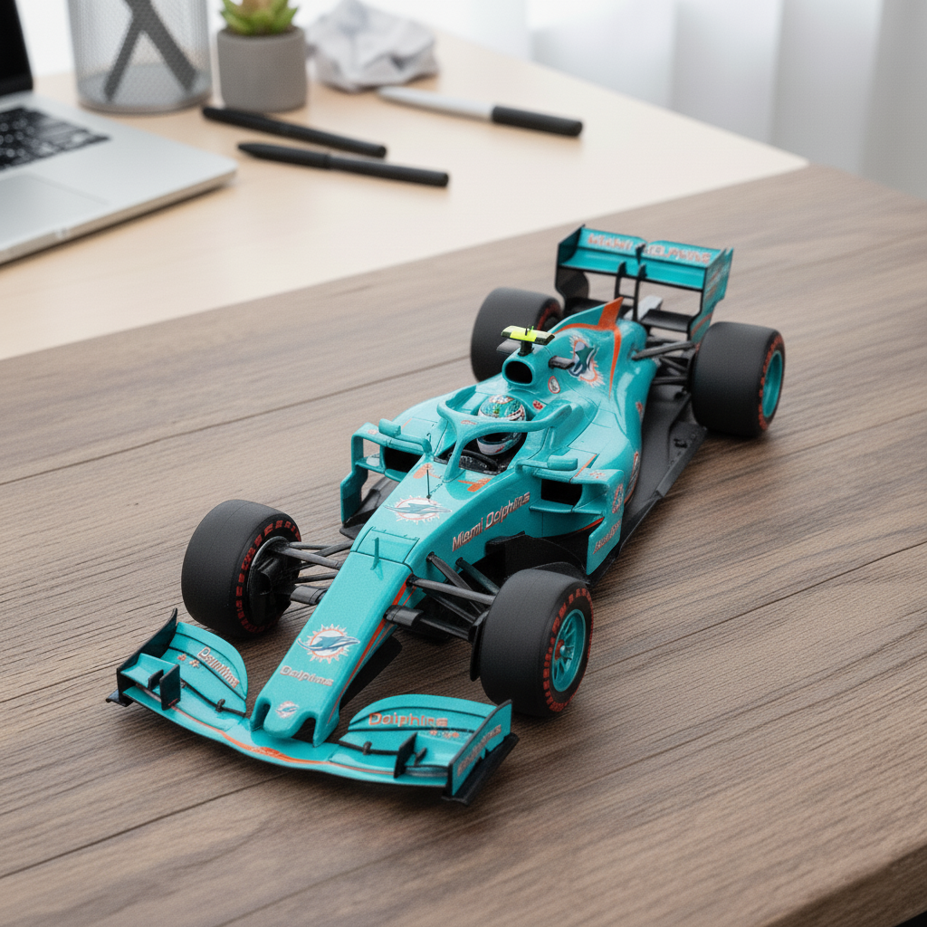 Premium NFL MIA x F1 Racing Car Collectible Model V1 NMD TTV