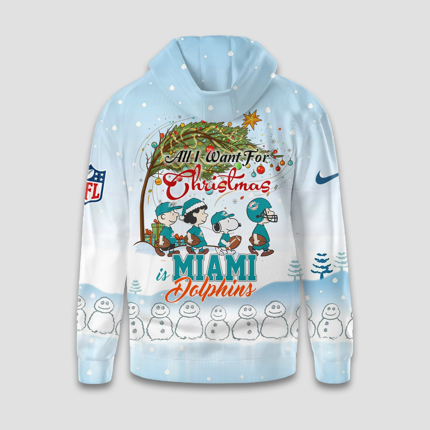 Premium NFL MIA x Peanuts Snow Day Hoodie V3 NMD TTV