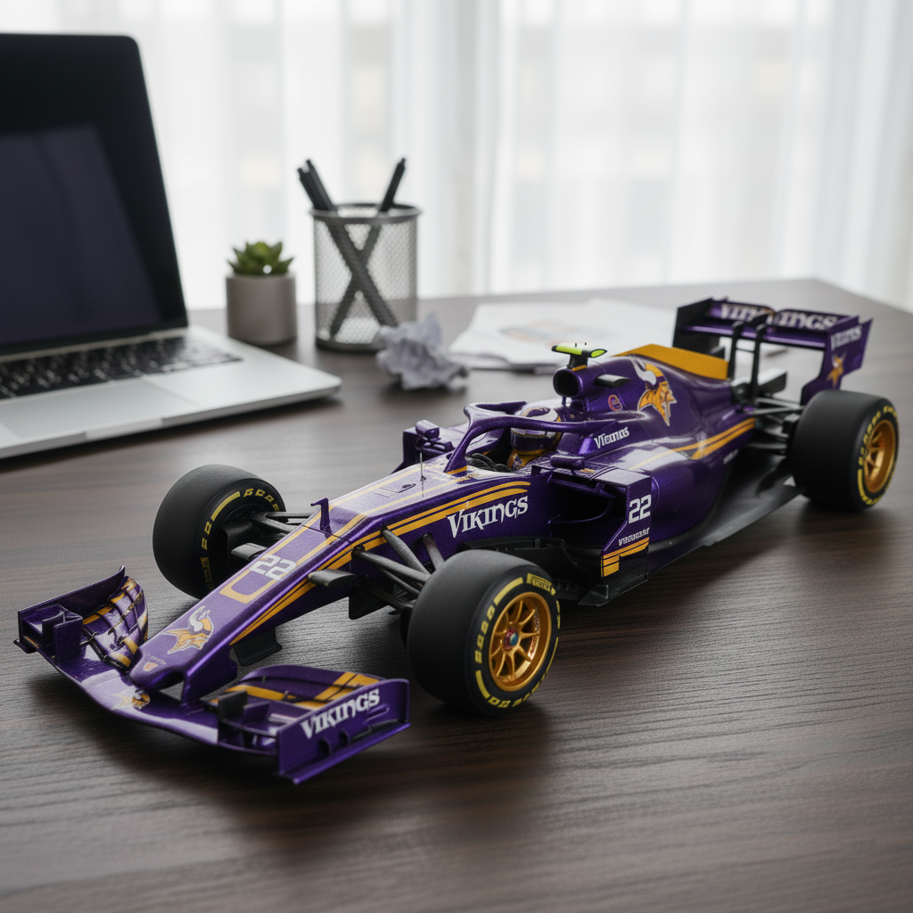 Premium NFL MIN x F1 Racing Car Collectible Model V1 NMD TTV