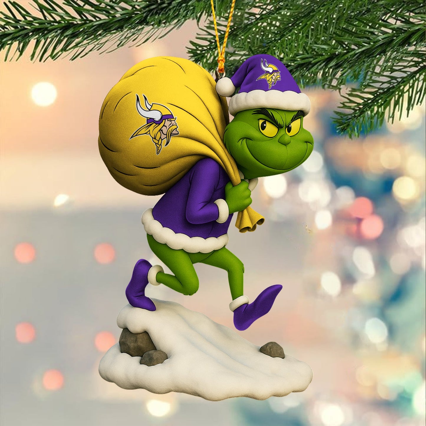 Premium NFL MIN x GR Christmas Tree Ornament V2 NMD NHM