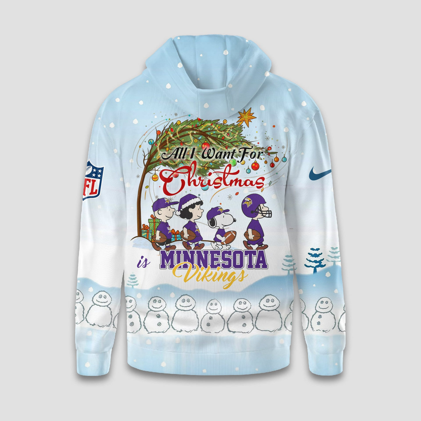 Premium NFL MIN x Peanuts Snow Day Hoodie V3 NMD TTV