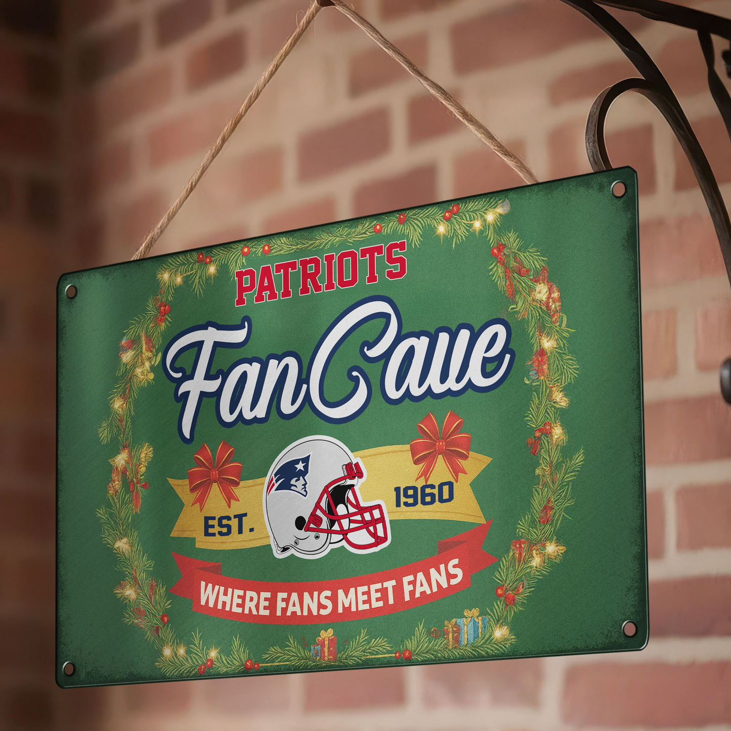 Premium NFL NE Cave Metal Sign V2 NMD TTV