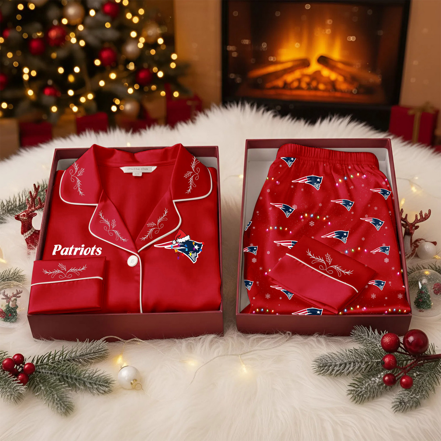 Premium NFL NE Christmas Pajasma V2 NMD TTV