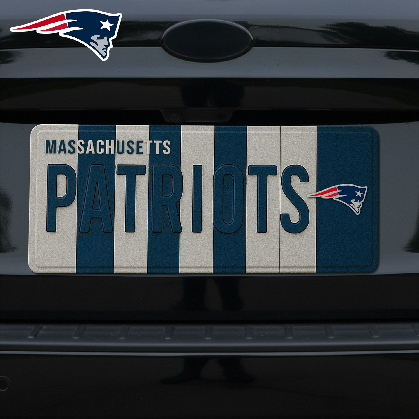 Premium NFL NE License Plate Frame HI V1 NMD TTV