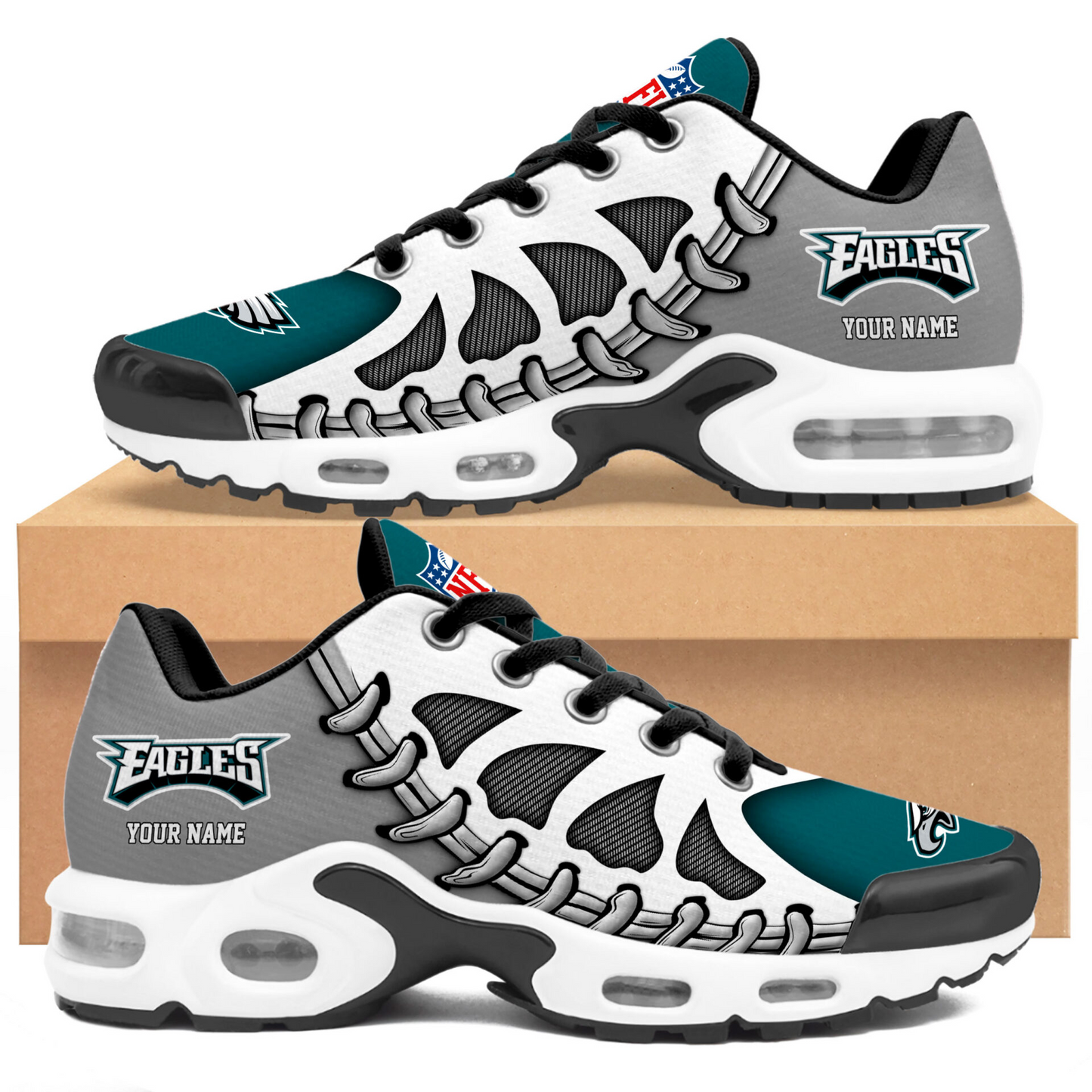 Premium NFL PHI Spine Rush Air Max Sneaker V4 NMD TTV
