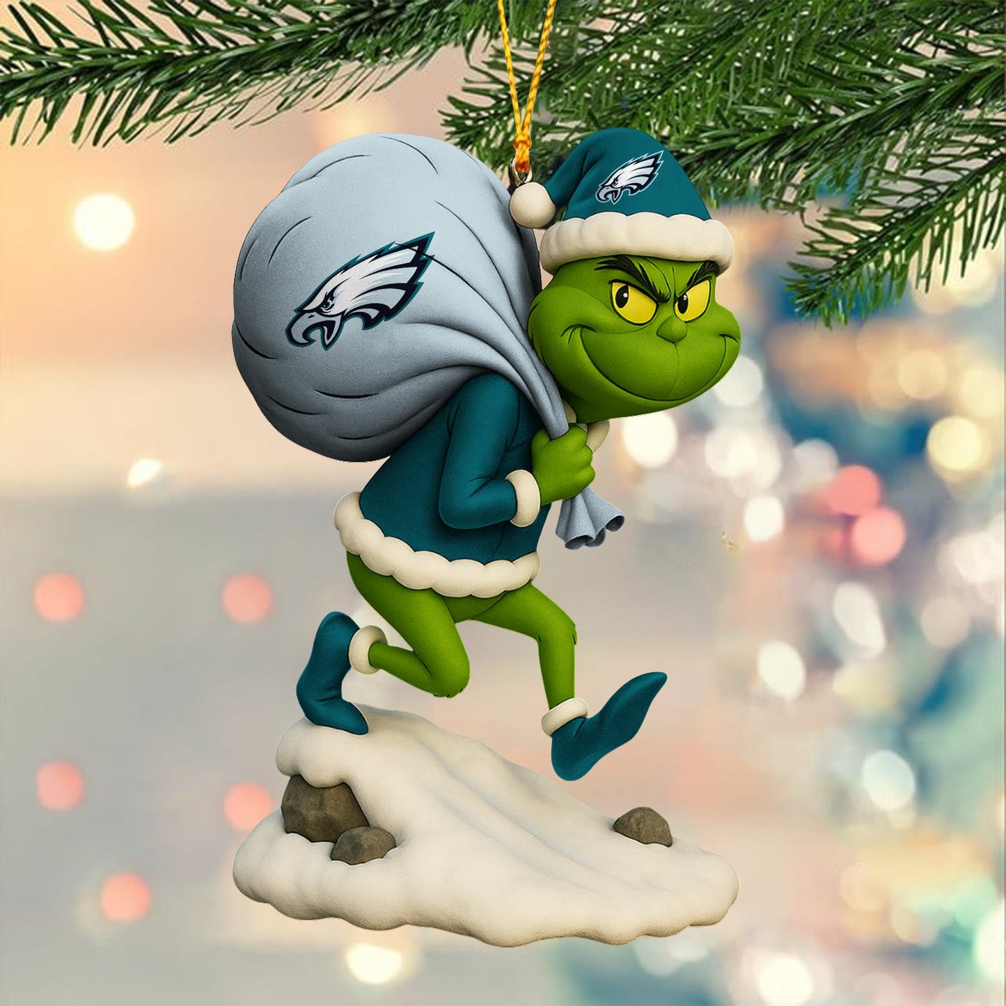 Premium NFL PHI x GR Christmas Tree Ornament V2 NMD NHM