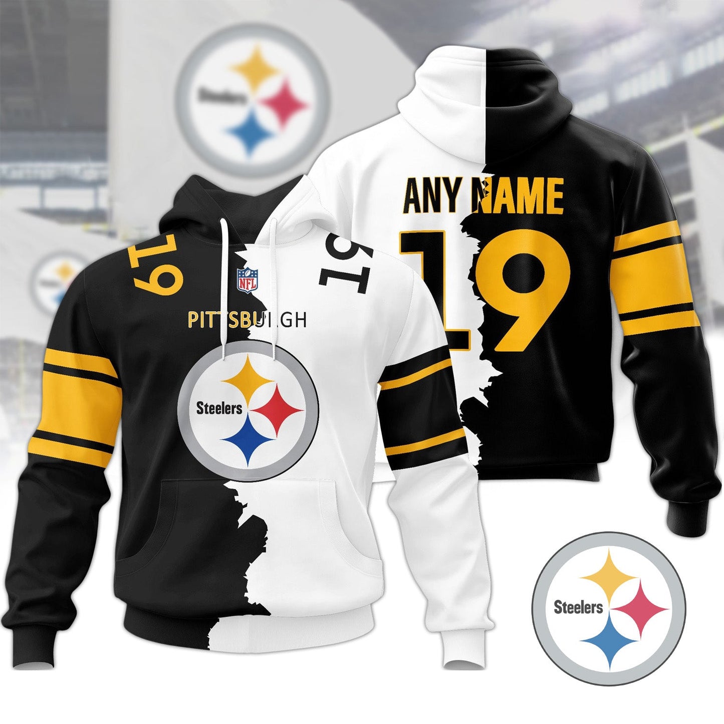 Premium NFL PIT Home Mix Away Hoodie V1 NMD NHM